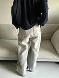 Sweatpants Women 2023 New Bottoms Fashion Casual Joggers Korean Y2k Wide Leg Pants Bandage Trousers Pantalon Femme-Outfit