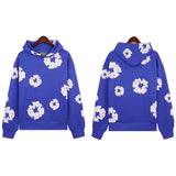 Printed Flower Wood Cotton Loose Sweater Y2K Hip Hop Street Pullover For Leisure-Outfit