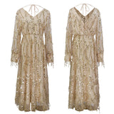 Popular Style Women's Wear Spring And Summer New Long-Sleeved Sequins Tassel Lady Chief-Outfit
