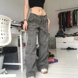 Station Women's Wear Ins Network Celebrity Street Cool Handsome Retro Low-Waisted Hot Girl Loose Jeans Girl-Outfit