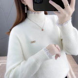 Shirt Women's Spring And Autumn New Loose Thin Korean Version Of Age-Reduction Long-Sleeved Basic Simple Solid Color