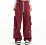 Vintage Piping Details Cargo Sweatpants-Outfit