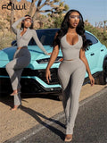 Fall Streetwear 2 Two Piece Sets Tracksuit Women Outfits Long Sleeve Zipper Crop Top 2022 Skinny Pants Gray Matching