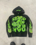 Graphic Printing Pullover Harajuku Vintage Y2kstreetwear High Street Hoodie-Outfit