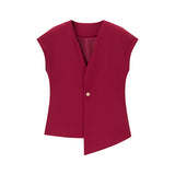 Explosion Women's Button Blouse Broad Leg Trousers