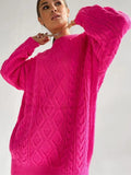Autumn Knitted Women Sweater Casual Loose Basic Long Sleeve O-Neck Pullover Tops Winter Thick Warm Oversize Female