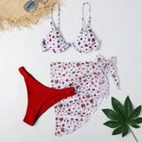 V-Bar Underwire Bikini 2021 New Three Pieces Bikini Set Swimwear Women Push Up Swimsuit Female Bathing Suit Beachwear