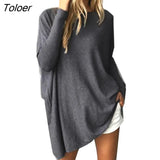 Women Casual Loose Solid Color Long Sleeve Round Neck Pullover Blouse Top Shirt Lady Shirts All-Matching spring Autumn Women