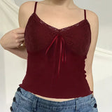 Wearing Rope Strap Bright Red Harbor Style Sling Vest Sexy V-Collar Big Bare Back All-Purpose Jacket New Style In Summer-Outfit