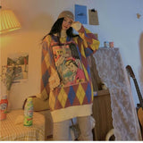 Autumn Thick Japanese Women Sweaters Korean Turtleneck Long Sleeve Cartoon Sueter Mujer ULzzang Harajuku Sueter