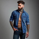 Men's Shirt Burst Men's Spring And Autumn Open Shirt Wish Multi-Color Multi-Code European Version Of The Overweight