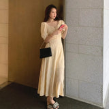 Women Mini Friends Yellow Holiday Sweet Girls Beach Style Leisure French Romance Temperament Summer Fashion Puff
