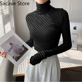 Sweater Women's Long Sleeve 2021 Winter New Knitted Pullover Bottoming Shirt Slim Basic Top Korean Fashion
