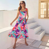 Summer Women's Commuting Sleeveless Hottie Prints Long Sling