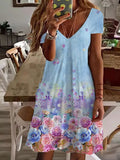 New Loose Vintage Ruffles Casual Befree Dress Large Big Summer Printed Party Beach Dresses Plus