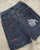 Denim Shorts Hip-Hop Pocket Baggy Denim Shorts Male Gothic Original-Outfit