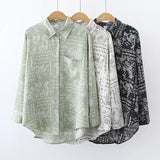 flower print ladies shirts casual loose Women's Blouses 2021 Spring Autumn Long Sleeve Shirts Tops Blusas