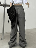 Ruched Pocket Baggy Cargo Pants-Outfit