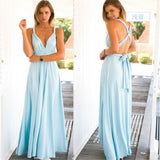 Style Multi-Wear Multi-Rope Cross-Back Sexy Bandage Dress Long Dress-Outfit