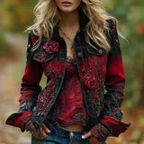Trend 3D Digital Pattern Printing Fashion High Street Denim Jacket Men And