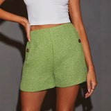 New Sleeveless Small Fragrant Vest Vest With Texture Shorts Two Sets Of
