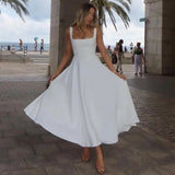 Spring Summer New Women's Temperament Solid Color Collar Sleeveless Belt Sling