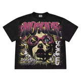 New Gothic Funny Street Trend Hip-Hop Printed High Street Casual Men's And Women's Short-Sleeved Round-Necked T-Shirts-Outfit