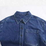 New Casual Version Short Lapel Tooling Shirt 1201088001-Outfit