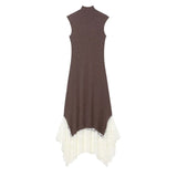 New Fashion Temperament Lace Silk Texture Dress
