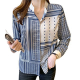style print Women's Blouses elegant ladies shirts 2021 Spring Autumn Long Sleeve Shirts Tops Blusas