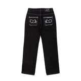 New Trend Brand Letter Printed Jeans Men's Hip-Hop Trend Loose Casual Straight Trousers-Outfit