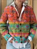 New 3D Printed Women's Cardigan Knitted Jacket Spring Autumn Shirt