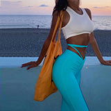 high waist hin thin Bandage Straight pants female high quality activity trousers kpop street leisure party