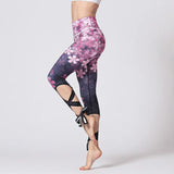 Fitness Pants Slim High waist Sport Leggings Gym Elastic Romantic Printed Long Leggins for Running Tummy Control