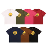 Drewhouse Classic Smiley Face Printed Short-Sleeved High Street Tide Brand Casual Loose Couple T-Shirts-Outfit