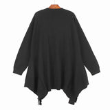 Big Size Irregular Knitting Sweater Round Neck Long Sleeve Women Pullovers New Fashion Tide Autumn Winter 2022