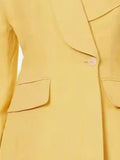 Fashion Women's Blazer Oblique Shoulder Long Sleeves Hollow Out Irregular Solid Color Suit Jacket Summer 2023 New