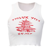 Tiger Printed Tees Vest Crop Top Women Letter Animal Print Crop Top Sleeveless Tank Tops Casual Skinny Female