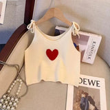 Jacquard Knitted Vest Girl In The Summer Of 2024, The New Gentle Wind Folds And Wears A Short Vest.-Outfit