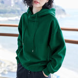New Plus velvet Basic Hoodies For Women Leisure Female winter Solid Colour Casual SweatshirtHip Pop