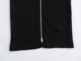 New Series Zipper Trim Midi Dress 8755548-Outfit