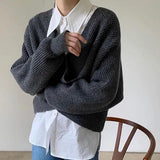 Autumn Winter New Chic Women Pullovers Sweaters Korean Batwing Sleeve Knit Crop Sweater Vintage Office Lady Sueter