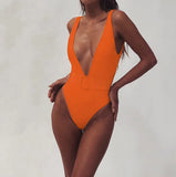 Toloer Hot Style Female Piece Swimsuit Leopard Print Belt Buckle Integrated Bikini-Outfit