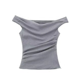 New Wrinkle Design Slim Fashion Blouse 8236565-Outfit