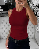 Toloer Women's Wish New Summer Solid Color Sleeveless Slim Jacket Small Vest