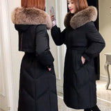 New Down Cotton Padded Clothes Women's Middle And Long Winter Clothes Cotton Padded Clothes Thickened Knee Cotton