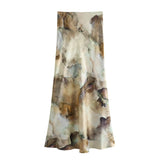 Spring Tie-Dyed Satin Texture Shirt 6962025 Skirt 6962023-Outfit