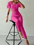 Summer Fashion Temperament Short-Sleeved Suit Women's
