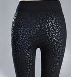 Autumn Winter Printed Women's Legging Wear High Waist Elastic Black Gym Fitness Push Up Pants Velvet Cotton Clothes