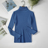 2021 Autumn Winter Sweater Knitted Women Khaki Long Sleeve Slim Casual Turtleneck Pullover Ladies White